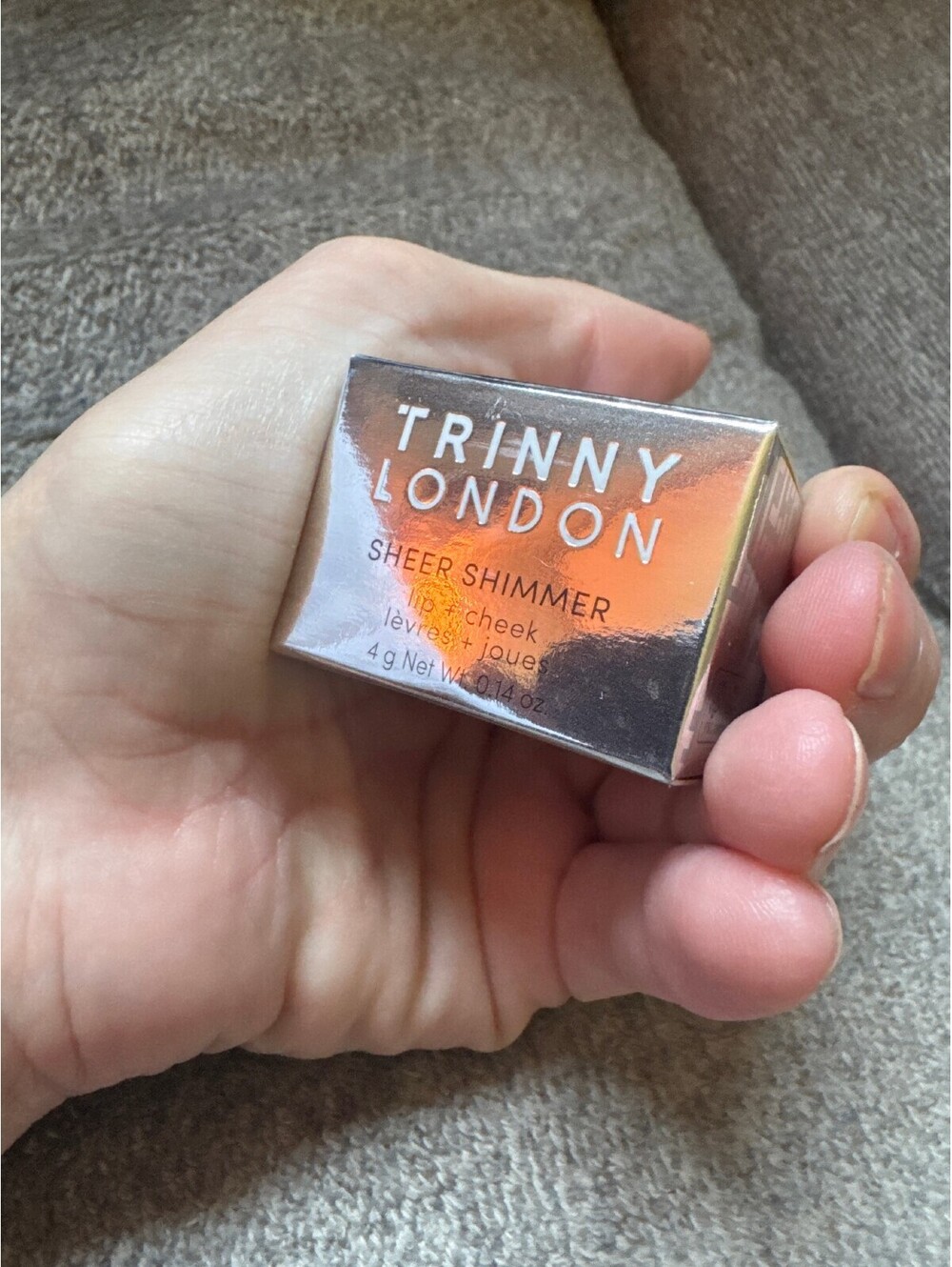 Trinny London Sheer Shimmer Lip2Cheek Violine 0.14 oz Full Size New in Box Italy